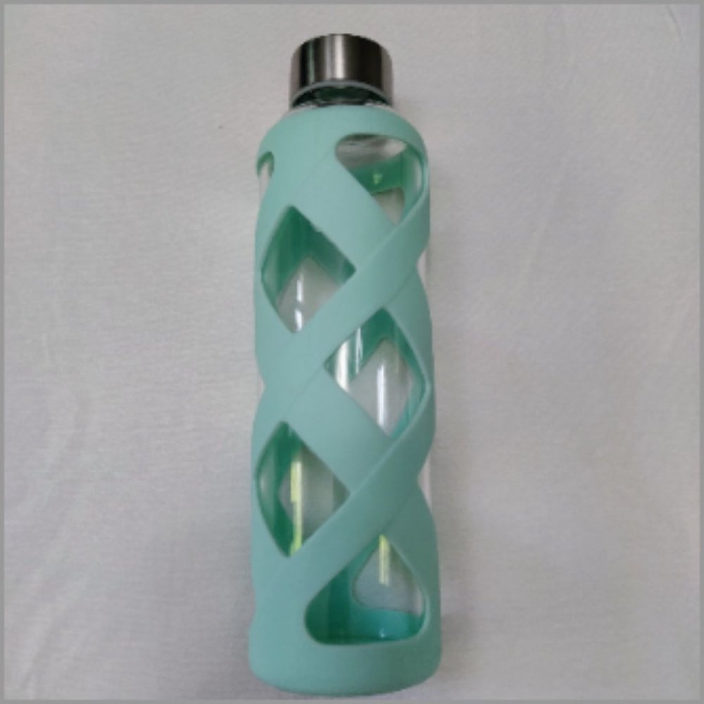 Aquasana Premium Borosilicate Glass Bottle with Designer Silicone Sleeve